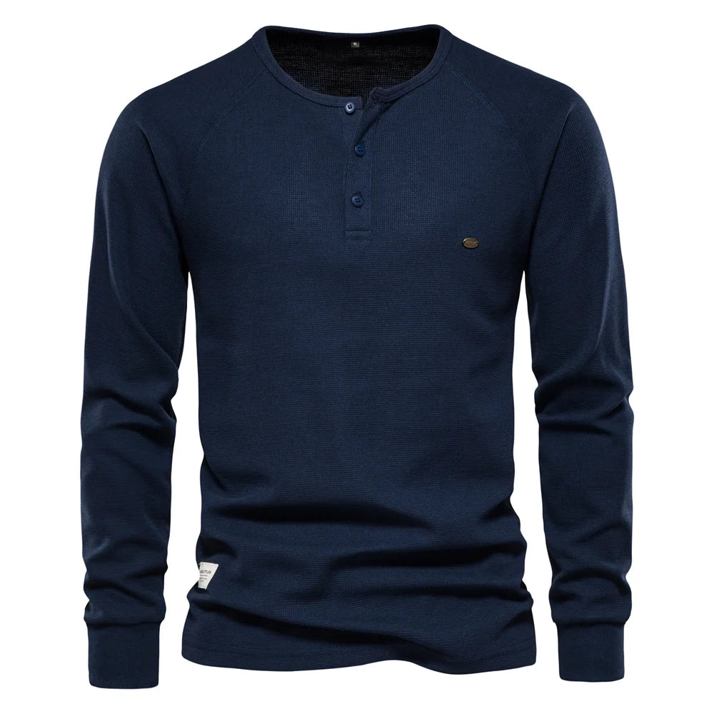 Camiseta Manga Larga Básica Hombre | Transpirable Color Sólido | Tallas S-XXL | Tico Trendy