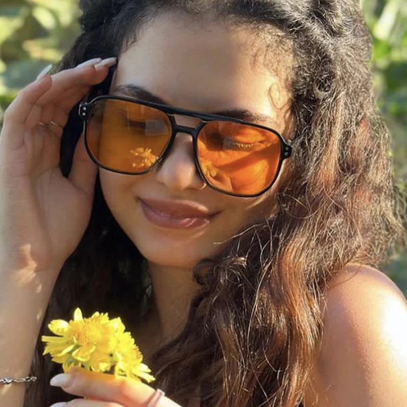Gafas de Sol Clásicas Piloto Vintage Grandes Doble Haz