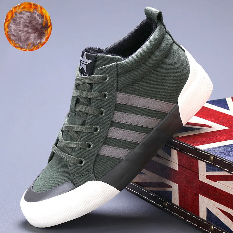 Zapatos Harajuku para Hombre | Lona Verde y Vulcanizada  | Ticotrendy