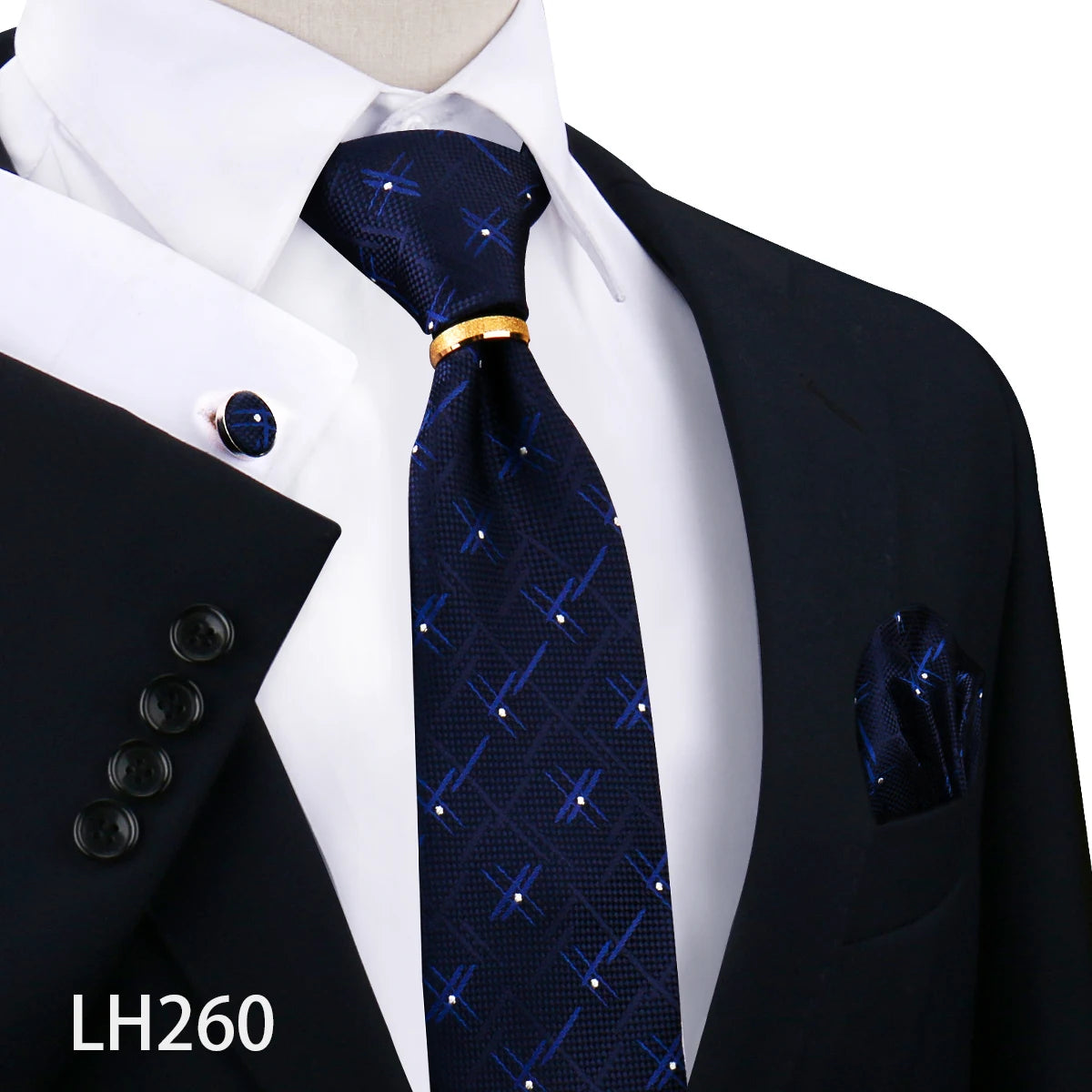 Set De Corbata Anillo Gemelos Pañuelo Accesorio De Traje Boda