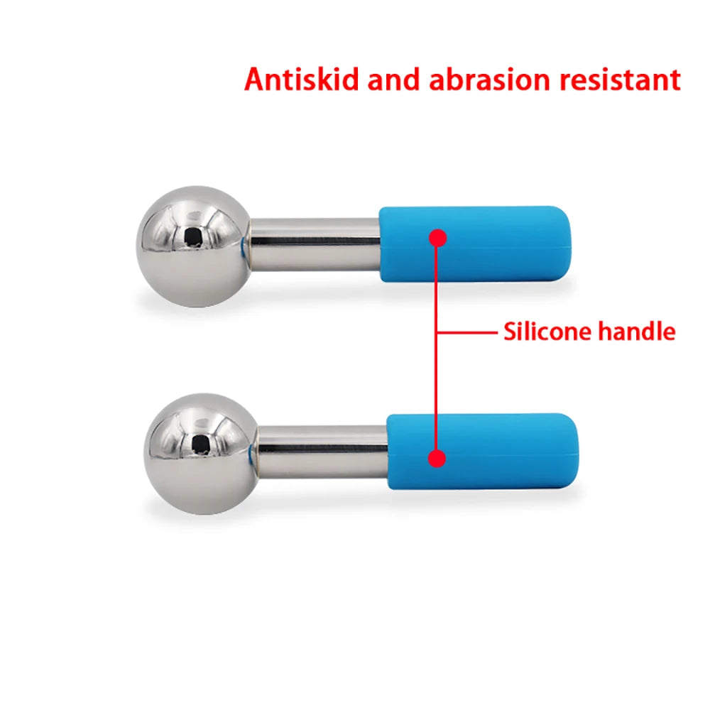 Rodillo de Metal mágico de acero inoxidable para terapia de frío, rodillo de belleza Facial de enfriamiento de oro rosa para la piel, gran oferta