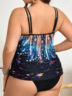 Tankini Estampado Push-Up Estilo Brasileño