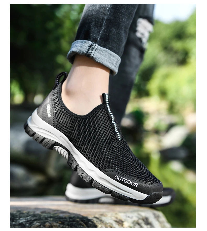 Mocasines Casuales Hombre | Malla Respirable Ligera Confort Estilo Tico | Talla Grande