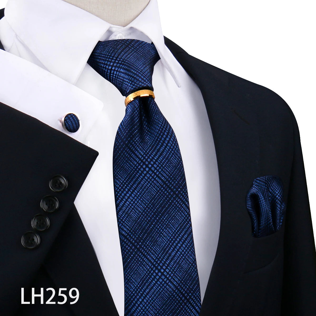 Set De Corbata Anillo Gemelos Pañuelo Accesorio De Traje Boda