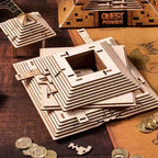Regalo sorpresa, caja de rompecabezas piramidal Quest con compartimento oculto, juegos de rompecabezas para adultos y niños, juguetes creativos de prueba IQ