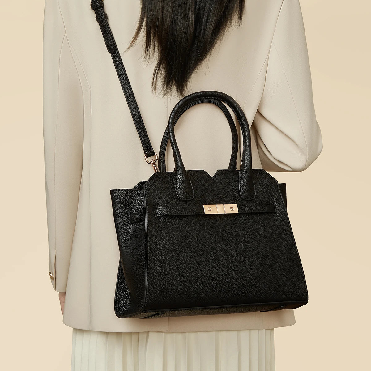 LAORENTOU elegante bolso de hombro de PVC con asa superior para mujer, moda informal 20225, bolsos cruzados de gran capacidad para mujer, monederos de regalo
