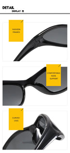 Gafas Sol Y2K Ovaladas Pequeñas Futuristas | Sentido Tecnología Gradiente UV400