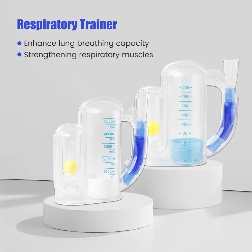 Entrenador De Respiración 3 Bolas | Ejercitador Función Pulmonar Capacidad Vital | Rehabilitación Y Canto
