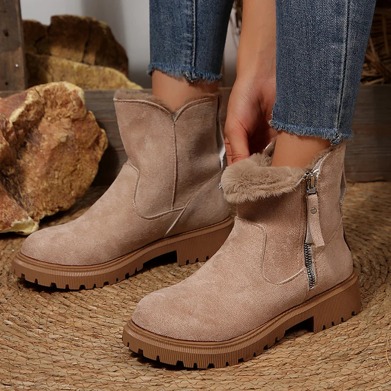 Comodidad con Estilo: Botas de Plataforma con Forro de Gamuza