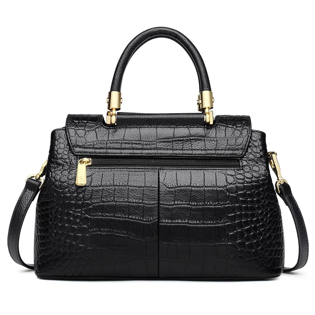 LAORENTOU, bolso elegante con asa superior para mujer, bolso de hombro femenino a la moda de cuero genuino, bolso cruzado de diseño lujoso, regalo para mamá
