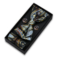Set De Pajarita Pañuelo Gemelos Regalo Elegante Estilo Para Hombres