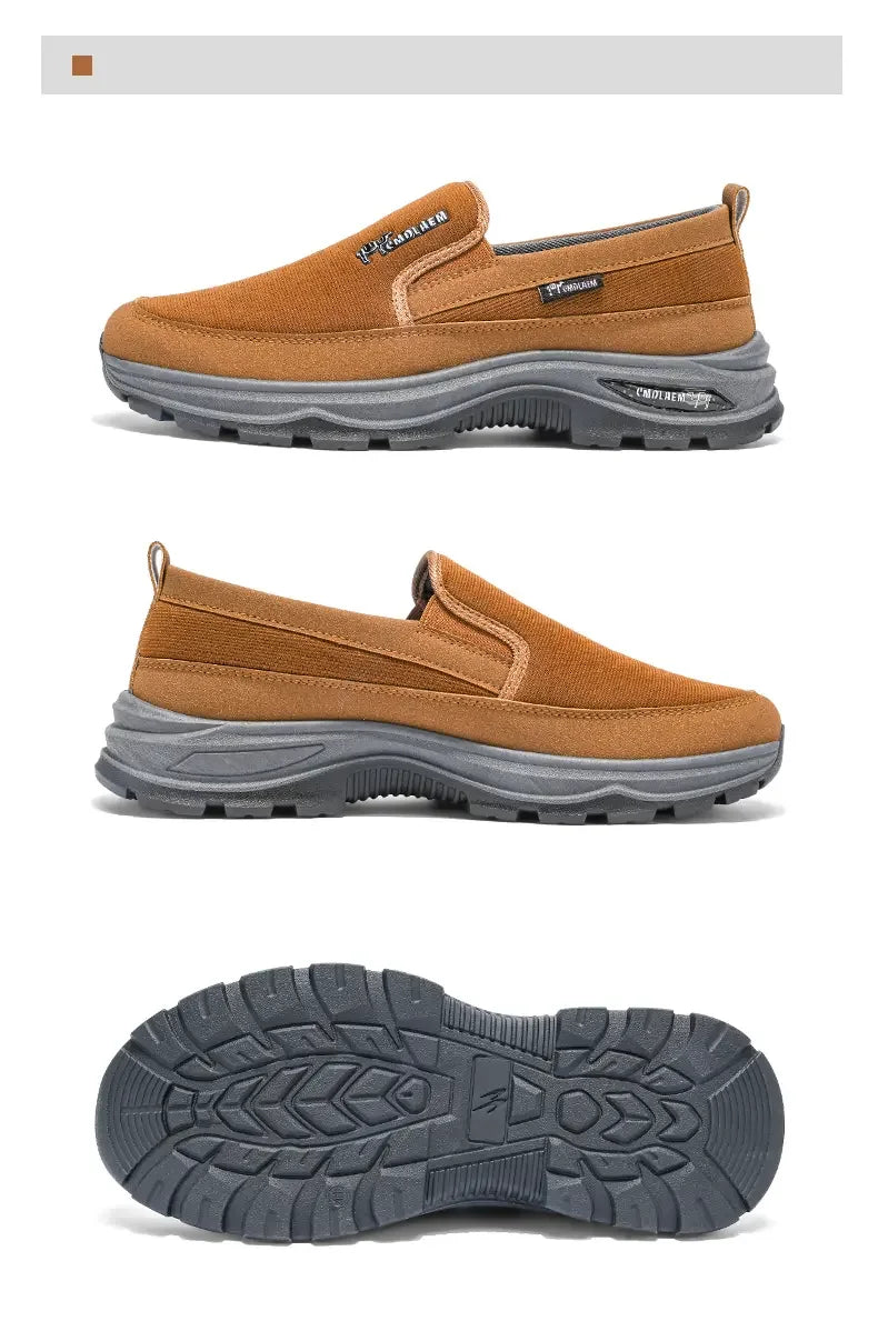 Mocasines Lona Hombre 2025 ∣ Sin Cordones ∣ Suela Gruesa Ligera