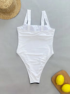 Traje De Baño Sexy De Una Pieza Cintura Alta Playa Verano Mujer