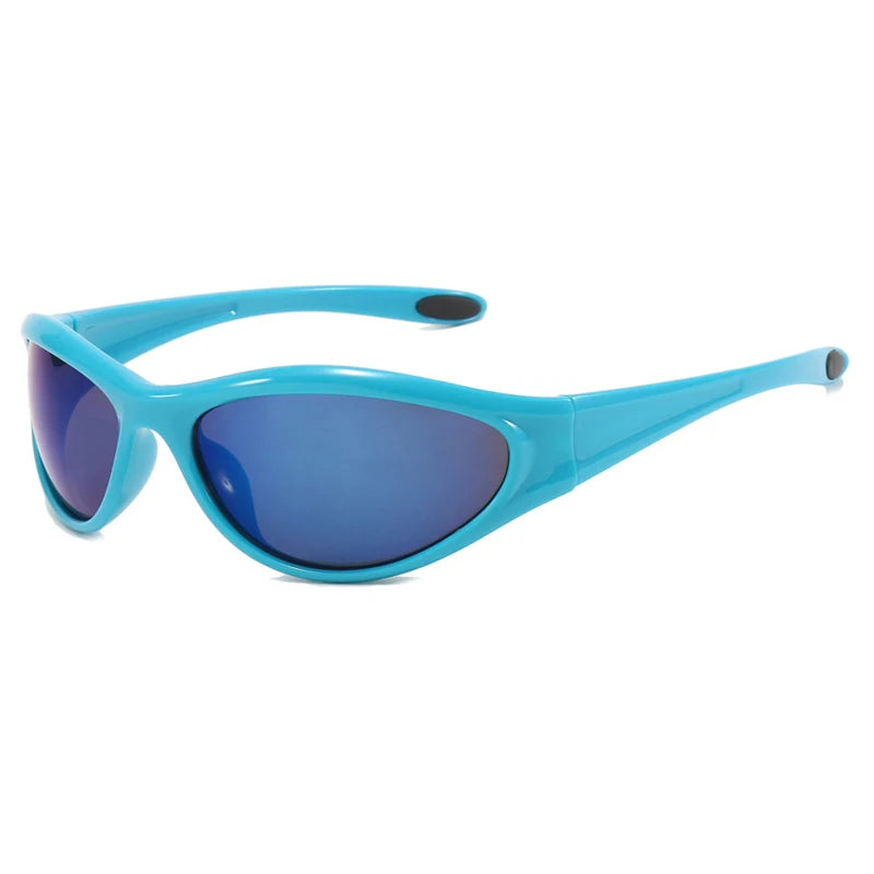 Gafas Sol Y2K Ovaladas Pequeñas Futuristas | Sentido Tecnología Gradiente UV400