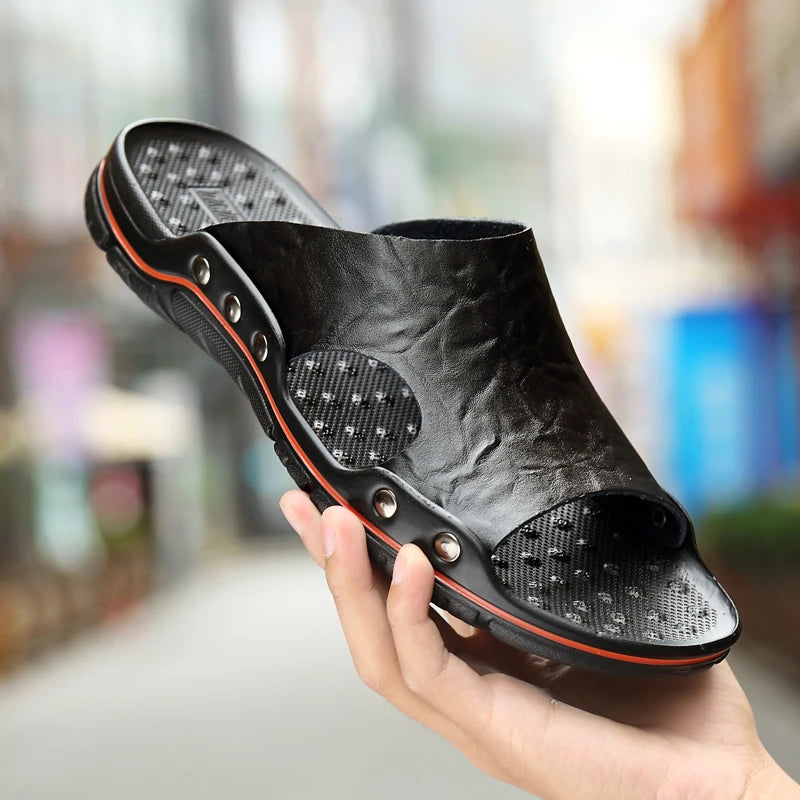 Zapatillas Para Hombre | Estilo Urbano | Verano | Material De Cuero Genuino | Ticotrendy