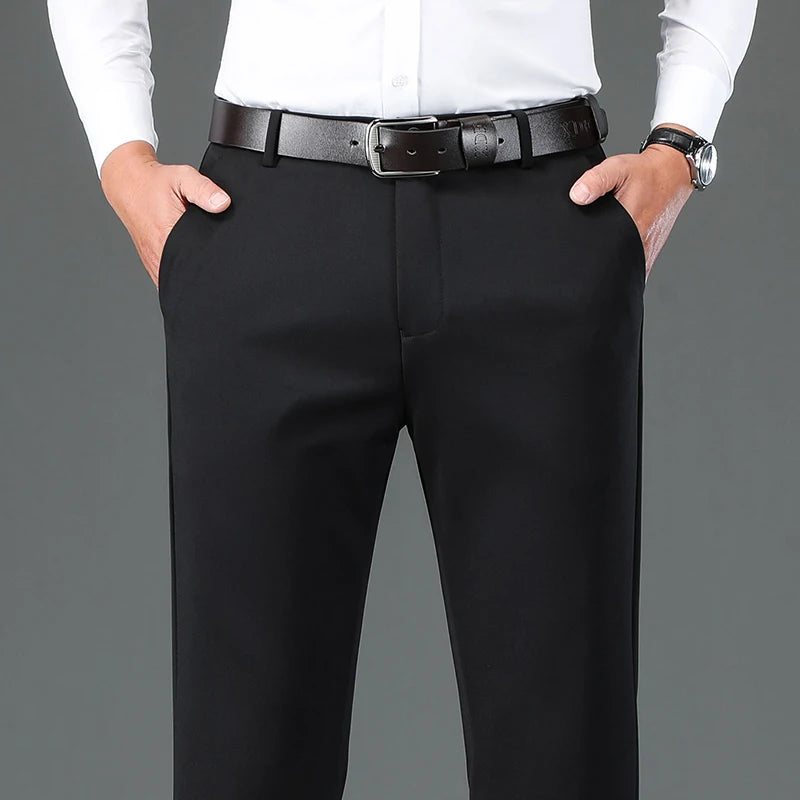 Pantalones de Negocio para Hombre | Corte Recto Elástico | Calidad Premium | Ticotrendy
