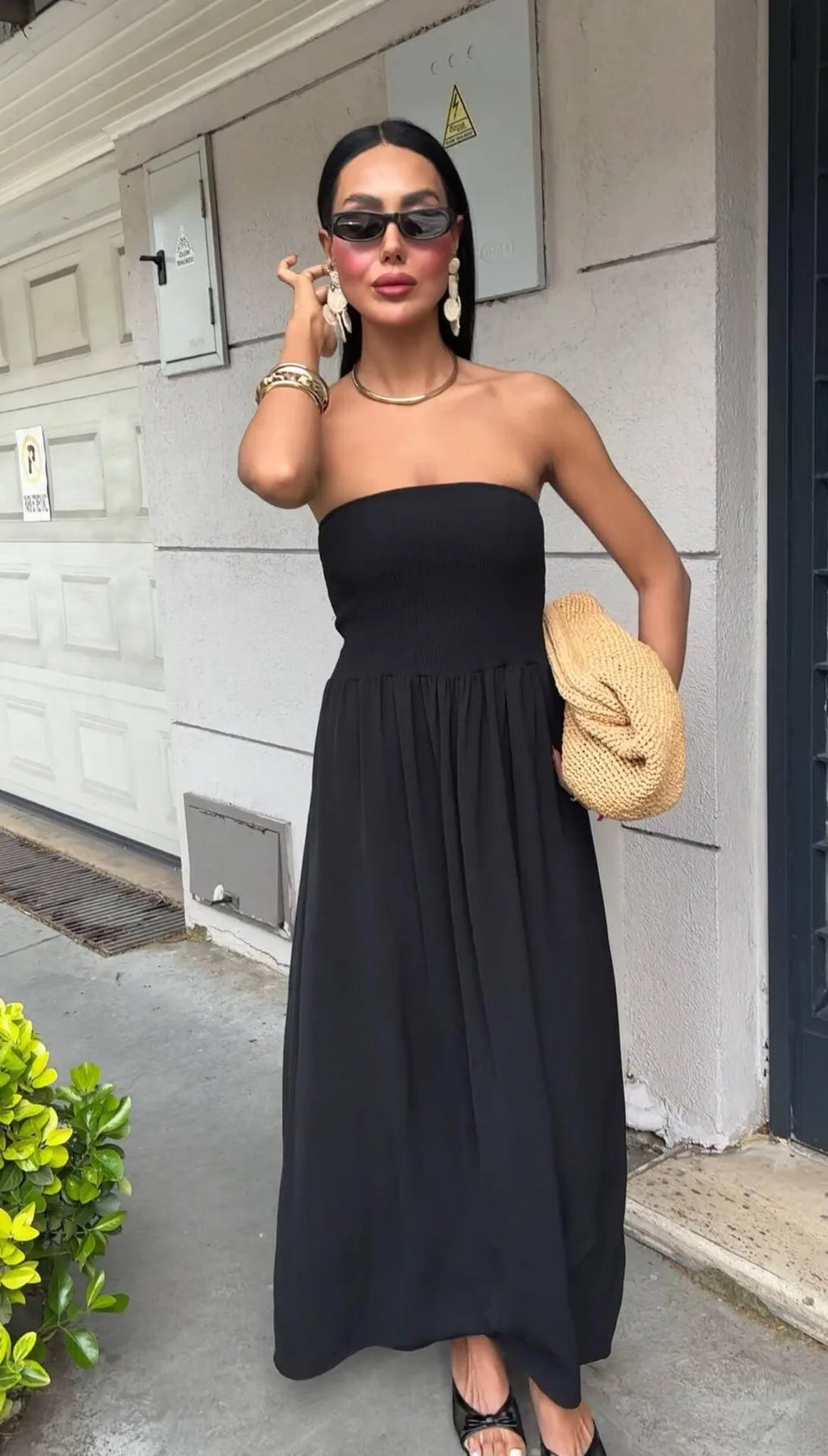 Vestido Largo Sin Mangas Elegante Vintage