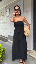 Vestido Largo Sin Mangas Elegante Vintage