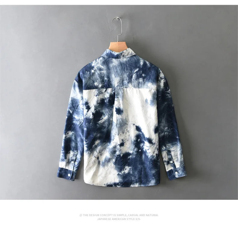Camisa Casual Hombre | Estampado Único | Manga Larga | Poliéster | Ticotrendy Costa Rica