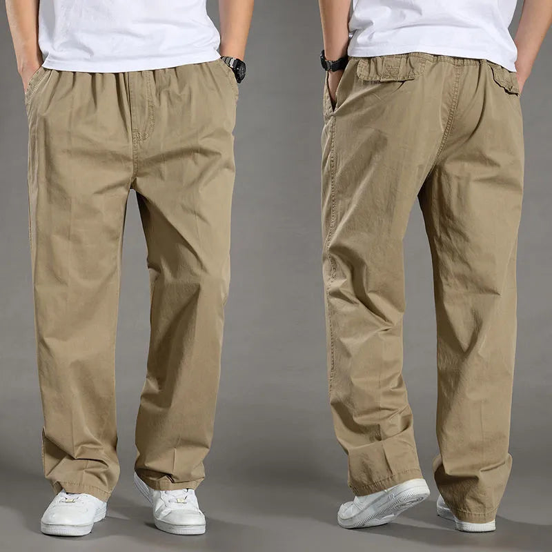 Pantalones Cargo para Hombre | Ajuste Relajado | Colores Negro y Caqui | Ticotrendy