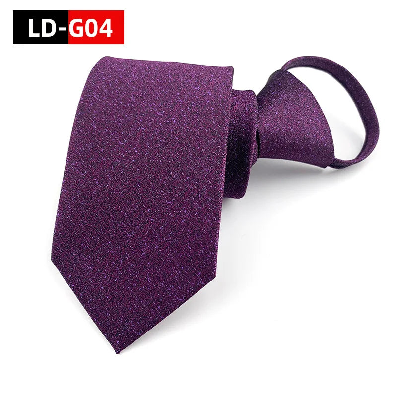 Corbata Preatada Cremallera Estrecha Estilo Tico Negocios Elegancia Diaria