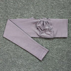 VEQKING, pantalones de Yoga de cintura alta para mujer, mallas deportivas sin costuras para realzar la cadera, mallas elásticas sólidas de realce para gimnasio, pantalones de entrenamiento para Fitness