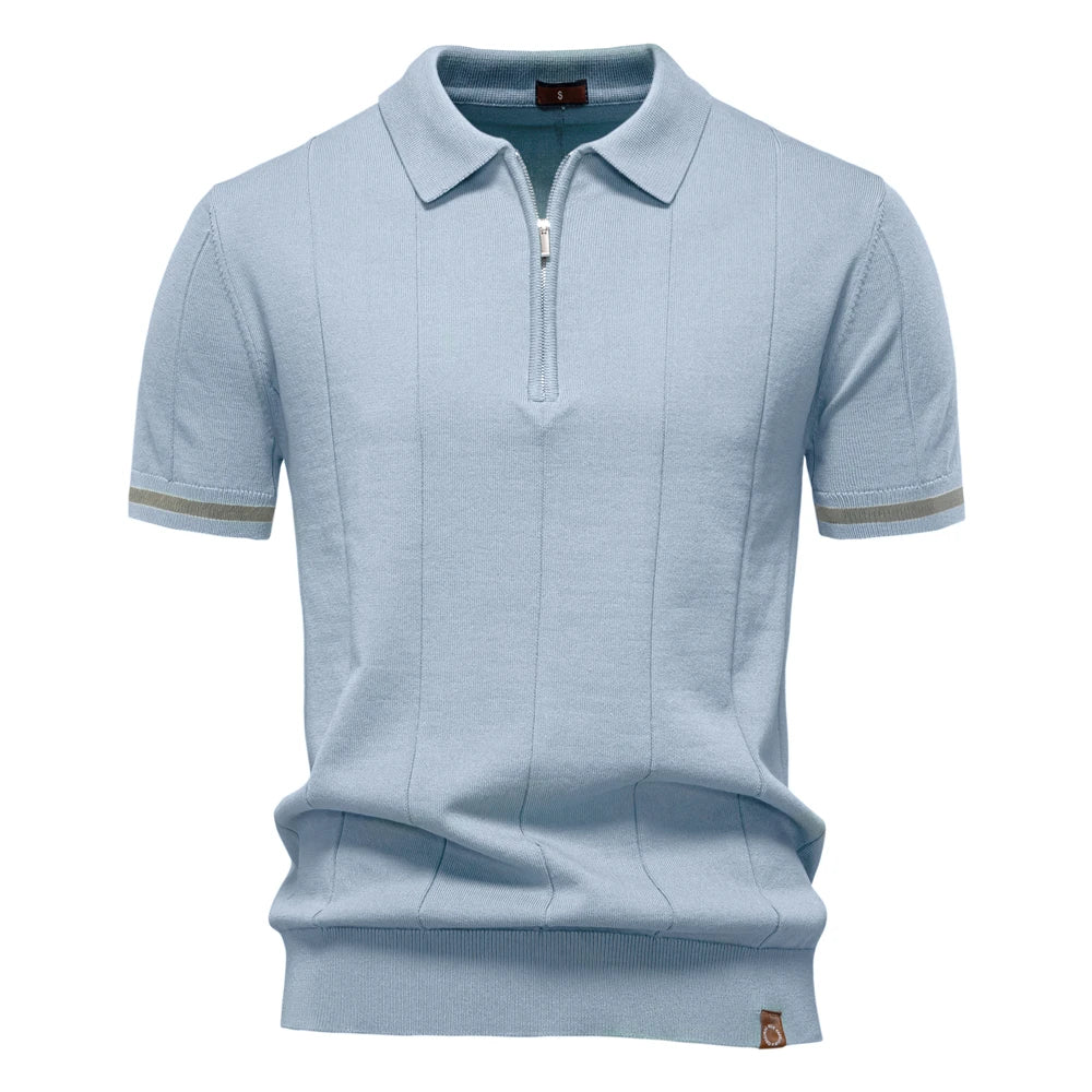 Polo Deportivo Cremallera Hombre | Ajustado Oficina Casual | Tallas S-XXL | Tico Trendy