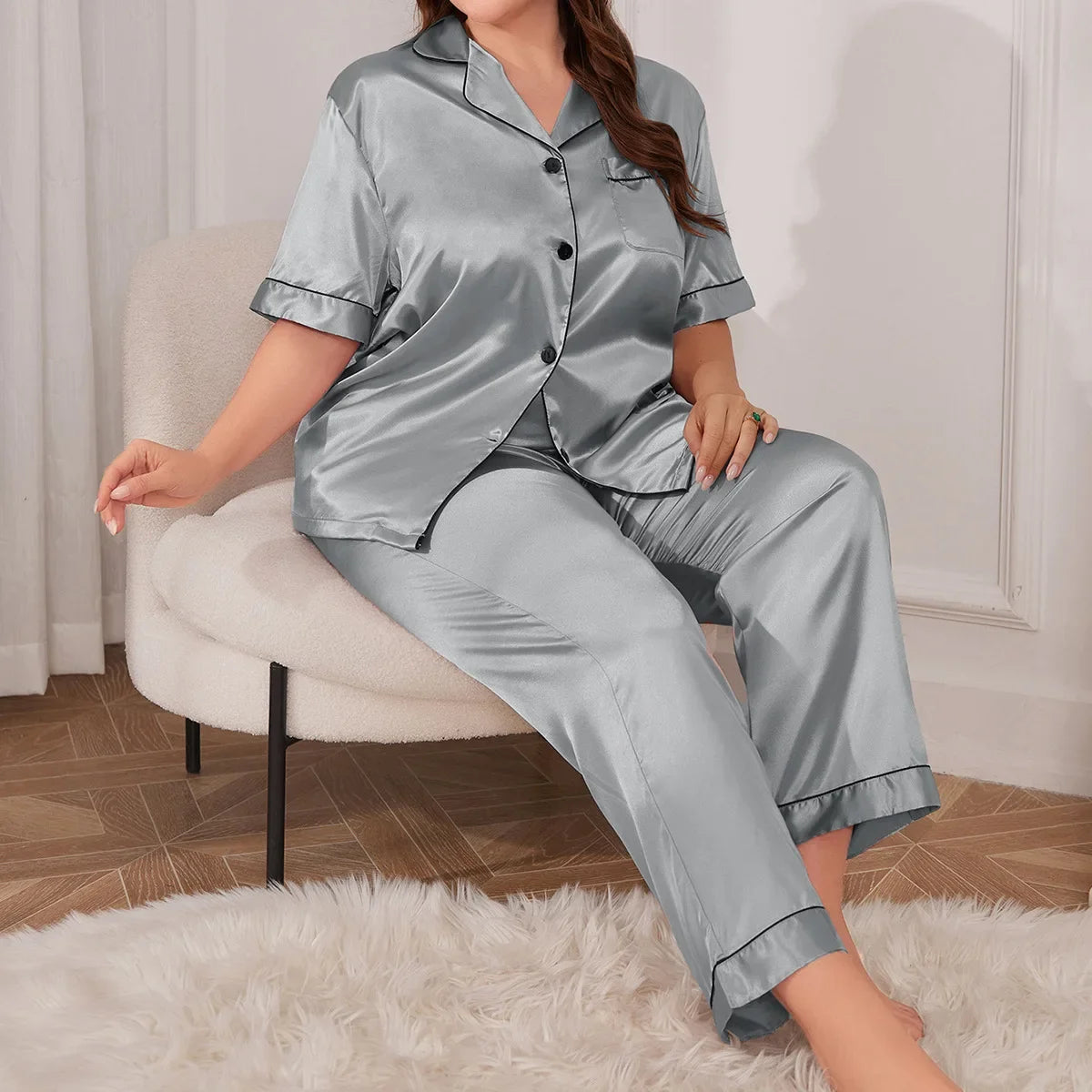 Conjunto de Pijama Sin Mangas | Talla Grande 5XL