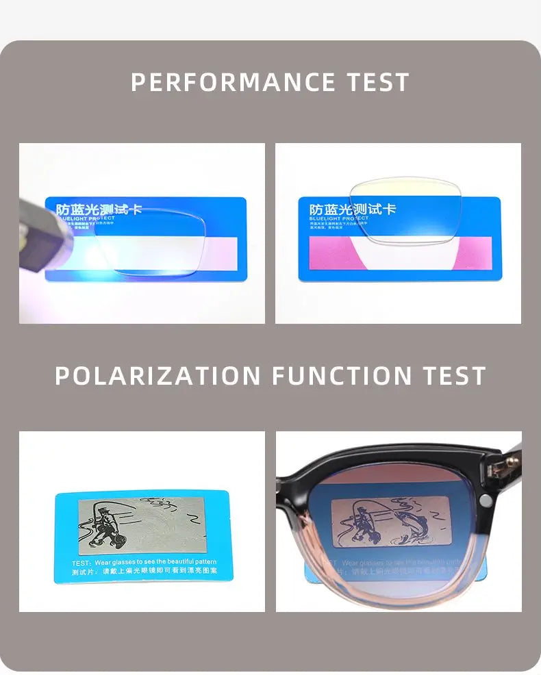 Gafas Ópticas Polarizadas 2 en 1 Clip Magnético | TR90 Titanio Miopía Graduadas Negocios