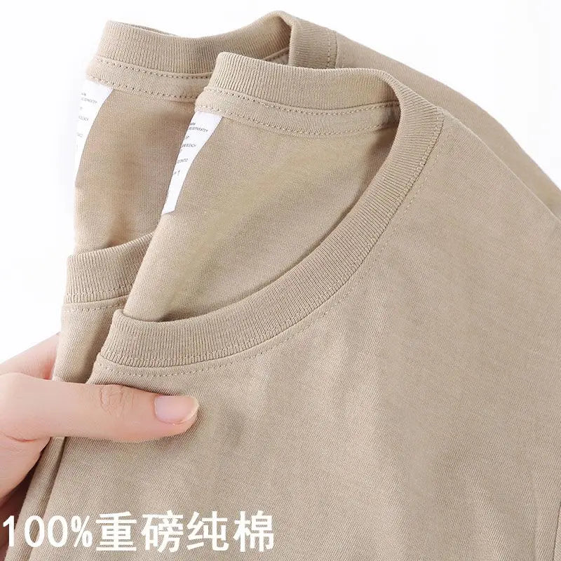 Camiseta Algodón 100% Coreana Cuello Redondo | Estilo Casual Fresco Unisex M-4XL