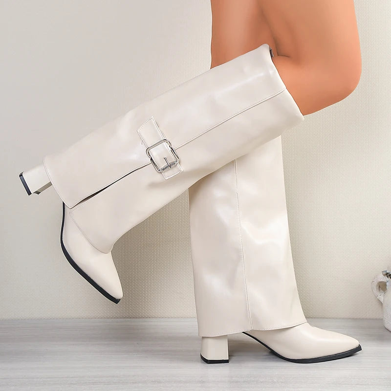 Botas Negras de Tacón Alto | Estilo Punk Gótico | Mujer
