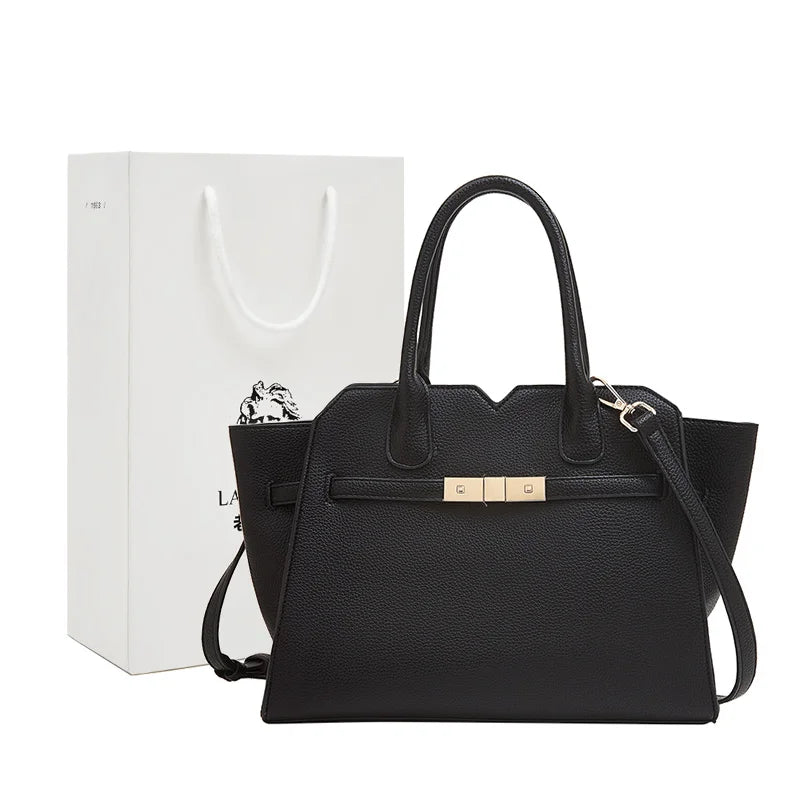 LAORENTOU elegante bolso de hombro de PVC con asa superior para mujer, moda informal 20225, bolsos cruzados de gran capacidad para mujer, monederos de regalo