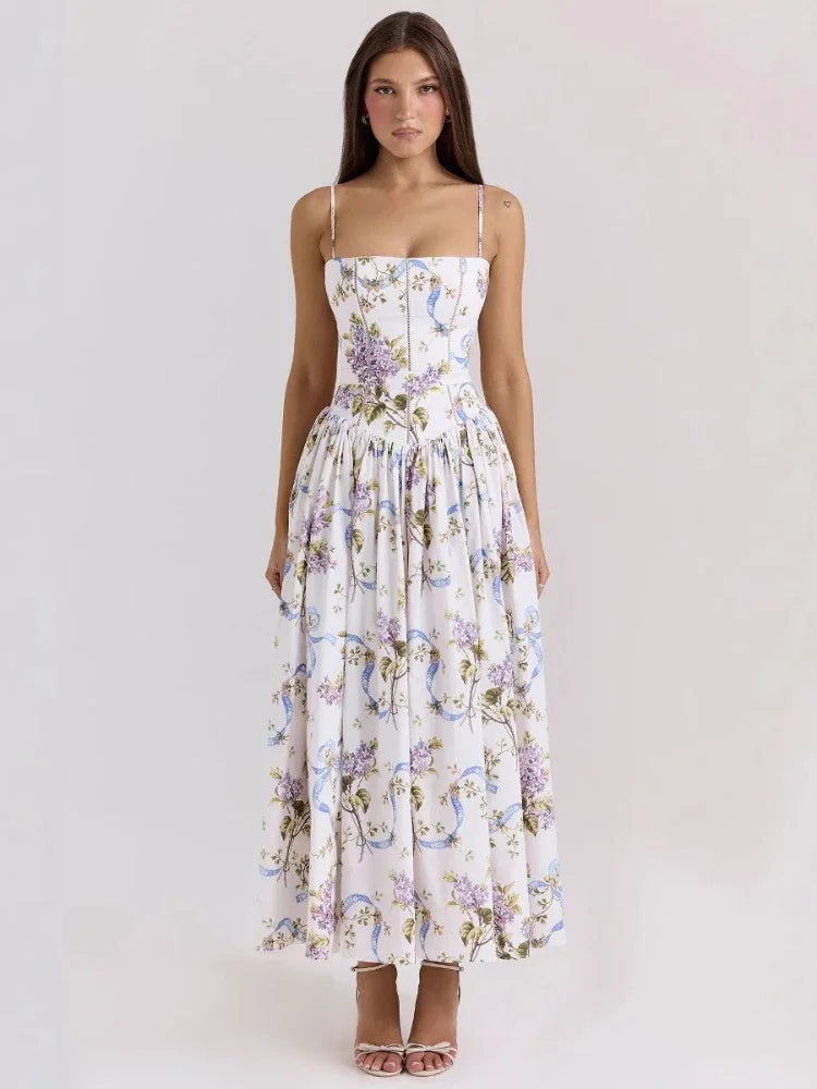 Vestido Largo Elegante Floral | Tirantes Finos | 2025