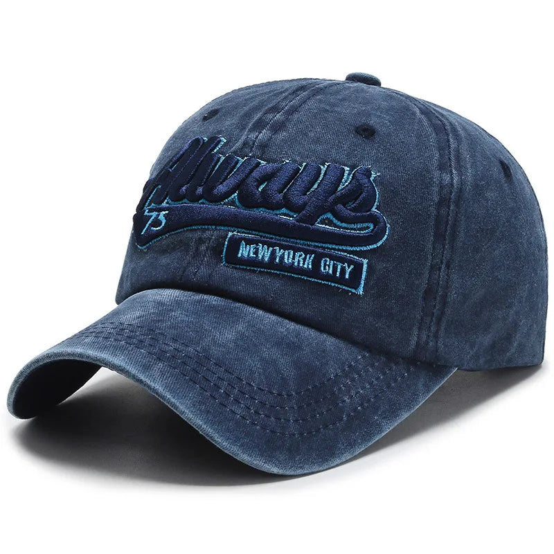 Gorra Vintage con Visera Curvada Bordada para Actividades al Aire Libre