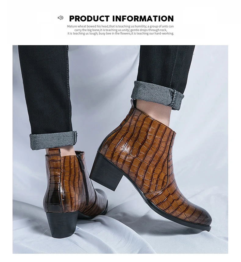 Zapatos Formales Hombre Ticotrendy Piel Dividida Boda Cómodos Con Cremallera | Punta Puntiaguda