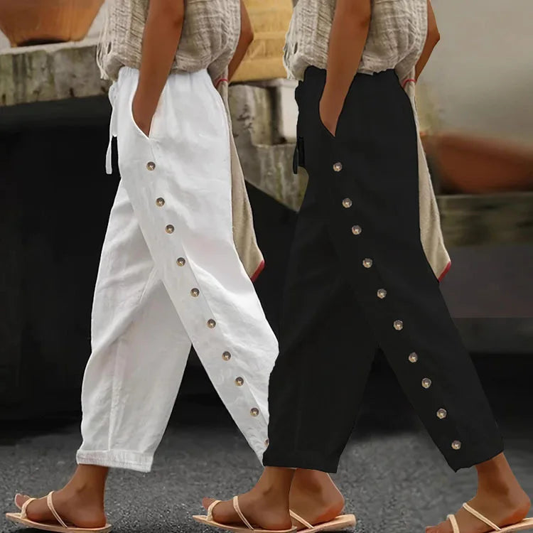 Pantalón Casual Nueve Puntos | Cintura Elástica | Suelto | Versátil P/V 2025