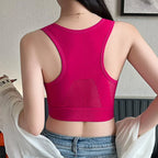 Top Deportivo Cremallera Frontal | Cuello V | Acolchado Sin Costuras | Ticotrendy