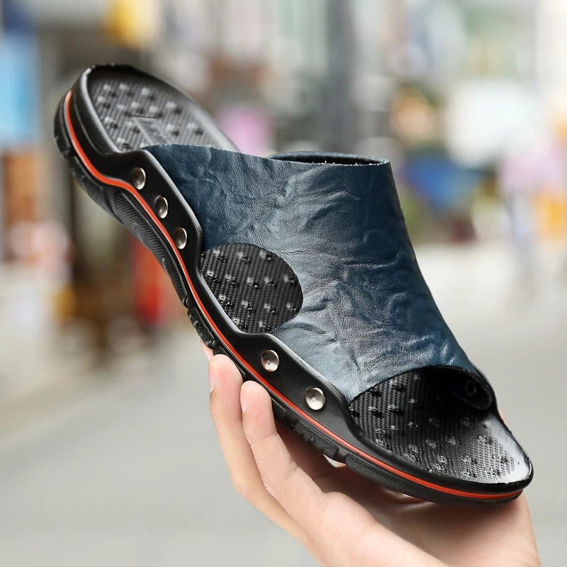 Zapatillas Para Hombre | Estilo Urbano | Verano | Material De Cuero Genuino | Ticotrendy