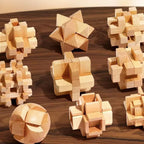 Juego de 3 uds. De rompecabezas de madera LuBan Lock, rompecabezas, juguetes de prueba IQ, juegos mentales educativos para adultos y niños, juego de enclavamiento desbloqueado