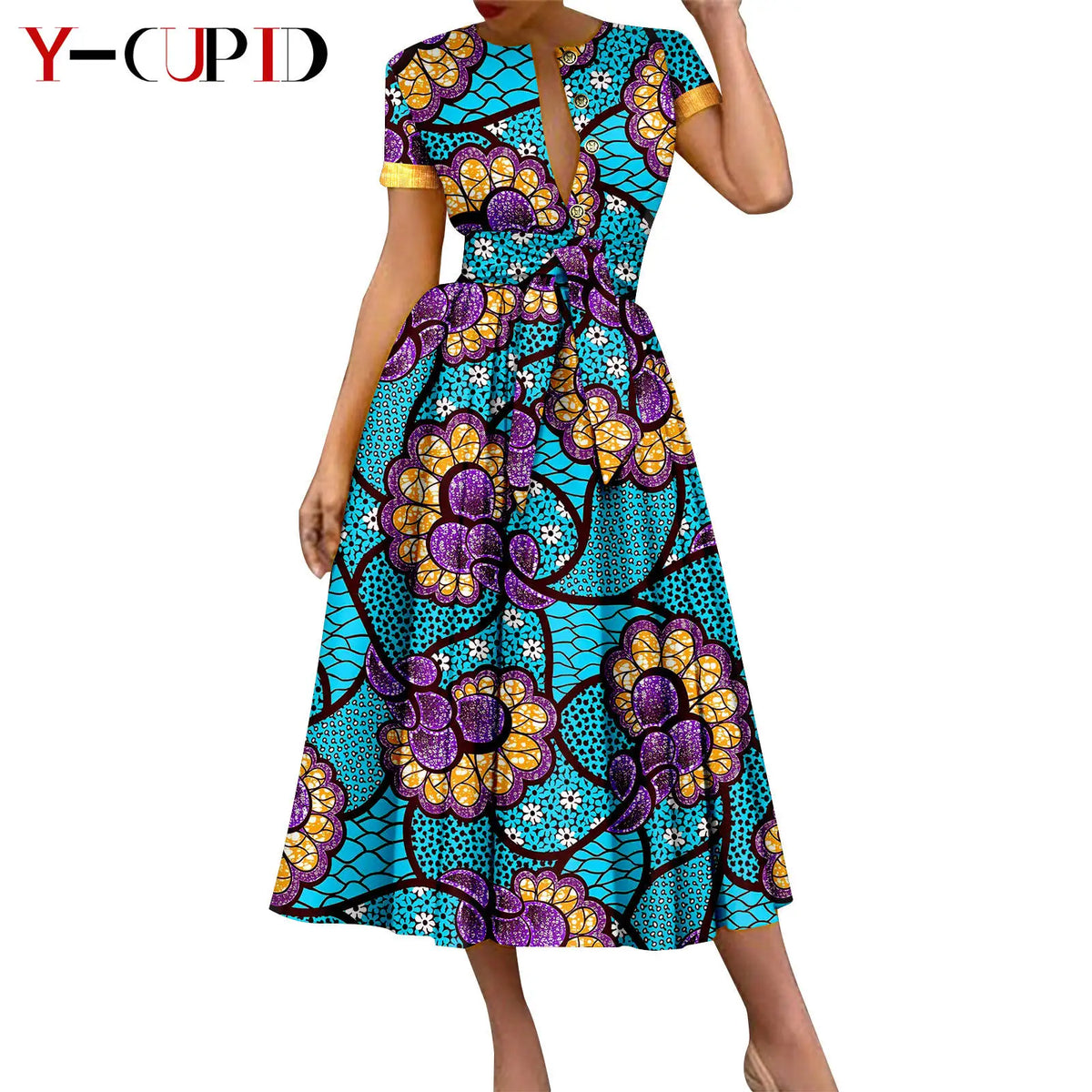 Vestido Dashiki Bazin Riche Africano Pareja | 2 Piezas | Tallas XS-6XL | Tico Trendy