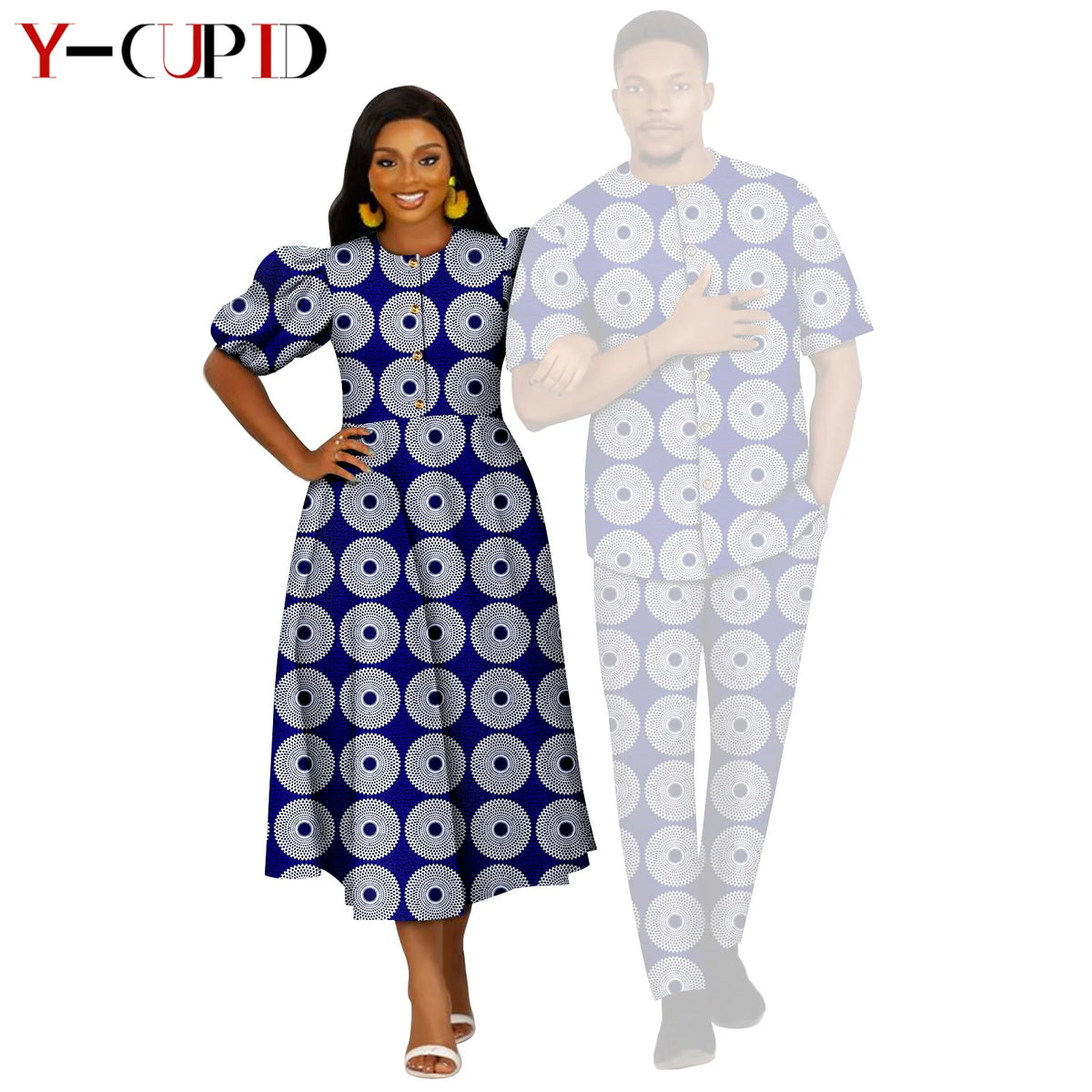 Vestido Estampado Africano Dashiki Pareja | Camisa y Pantalón | Tallas S-6XL | Tico Trendy