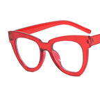 Montura Gafas Ojo Gato Marco Grande Retro Unisex | Antiazules Ópticas Titanio Plástico