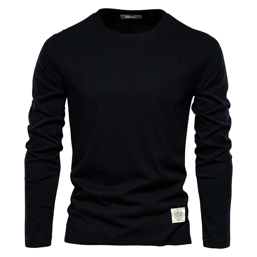 Camiseta Clásica 100% Algodón Hombre | Manga Larga Primavera | Tallas S-XXL | Tico Trendy