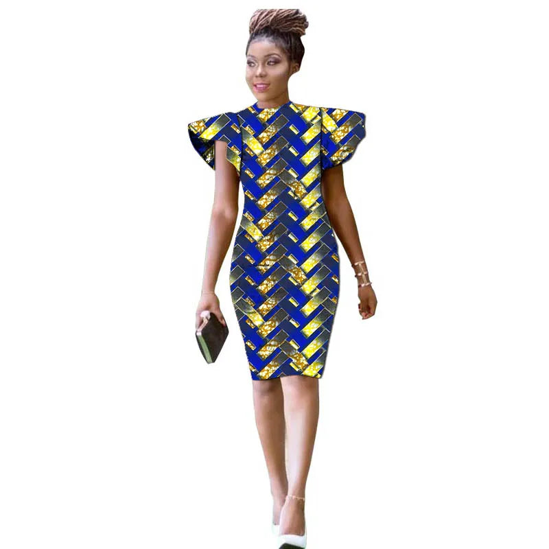 Vestido Dashiki Africano hasta la Rodilla