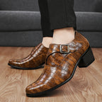 Zapatos Oxford Charol Marrones Hombre | Clásicos Punta Puntiaguda Con Cordones Boda