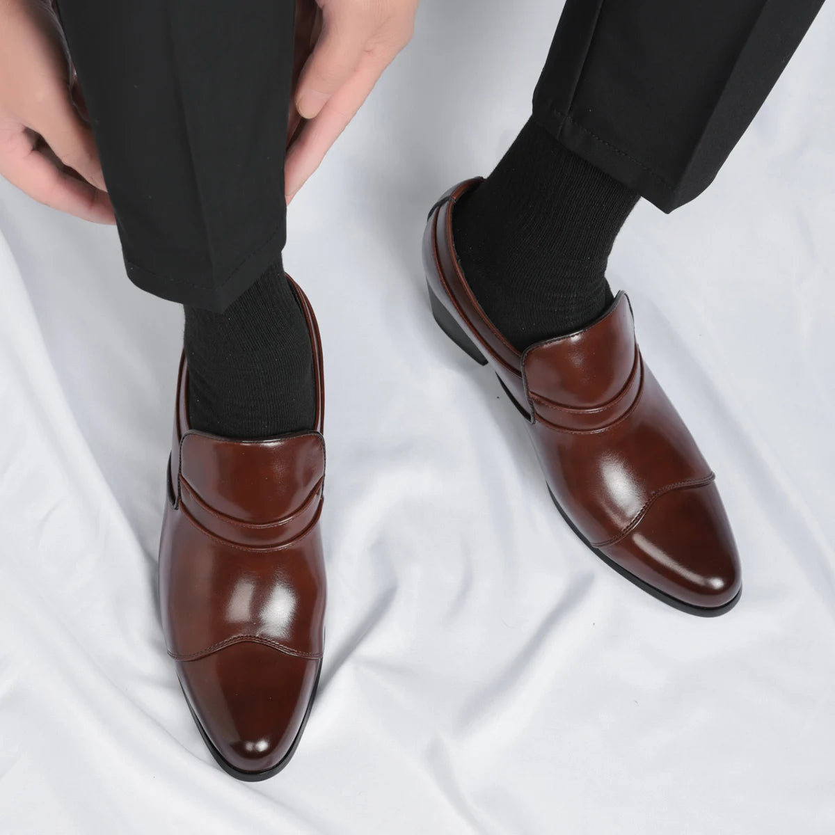 Zapatos Hombre Charol Negros Clásicos Punta Puntiaguda Formales | Fiesta