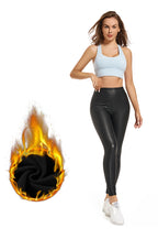 Leggings Piel Sintética Oveja | Realce Cálido Negro | Pantalón de Moda OI | Ticotrendy