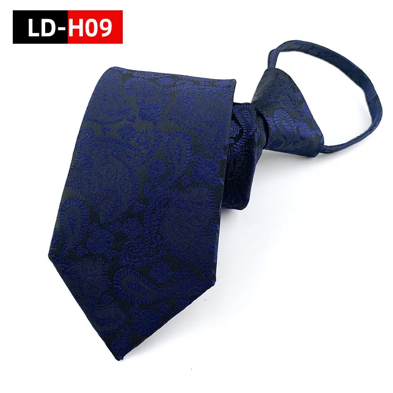 Corbata Preatada Con Cremallera Rayas Negocios Estilo Moderno y Tico