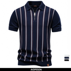 Polo Rayas Estilo Elegante Hombre | Manga Corta Suave Transpirable | Tallas S-XXL | Tico Trendy