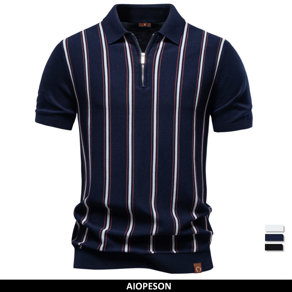 Polo Rayas Estilo Elegante Hombre | Manga Corta Suave Transpirable | Tallas S-XXL | Tico Trendy